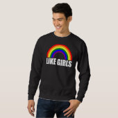 Rainbow Like Meisjes Lesbisch Premium Trui (Voorkant volledig)