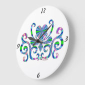 Rainbow Lily en Heart Grote Klok (Hoek)