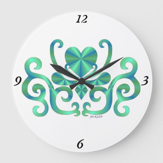 Rainbow Lily en Heart Grote Klok (Voorkant)