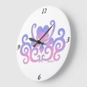 Rainbow Lily en Heart Grote Klok (Hoek)