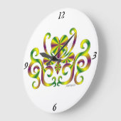 Rainbow Lily en Heart Grote Klok (Hoek)