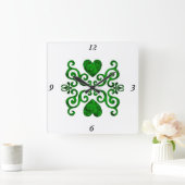 Rainbow Lily en Heart Vierkante Klok (Huis)