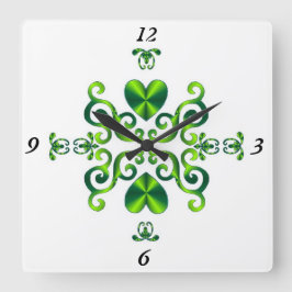 Rainbow Lily en Heart Vierkante Klok