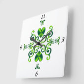 Rainbow Lily en Heart Vierkante Klok (Hoek)