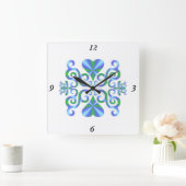 Rainbow Lily en Heart Vierkante Klok (Huis)