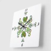 Rainbow Lily en Heart Vierkante Klok (Hoek)