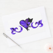 Rainbow Lily Heart en Butterfly Rechthoekige Sticker (Envelop)