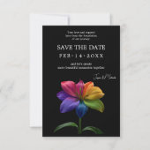 🌈 Rainbow Lily Save the Date — QR Update (Voorkant)