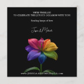 🌈 Rainbow Lily Save the Date — Square (Achterkant)