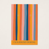 Rainbow Line Earring Ketting Jewelry Display Card Visitekaartje (Voorkant)