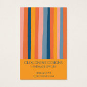 Rainbow Line Earring Ketting Jewelry Display Card Visitekaartje (Achterkant)