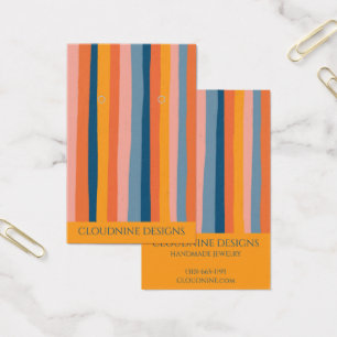 Rainbow Line Earring Ketting Jewelry Display Card Visitekaartje