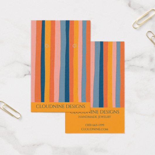 Rainbow Line Earring Ketting Jewelry Display Card Visitekaartje (Kantoor)