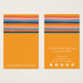 Rainbow Line Earring Ketting Jewelry Display Card Visitekaartje (Voorkant /achterkant)