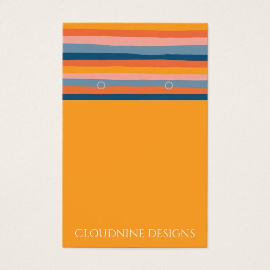 Rainbow Line Earring Ketting Jewelry Display Card Visitekaartje (Voorkant)