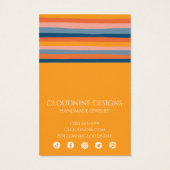Rainbow Line Earring Ketting Jewelry Display Card Visitekaartje (Achterkant)