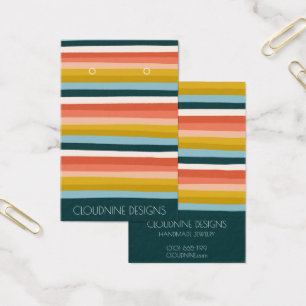 Rainbow Line Earring Ketting Jewelry Display Card Visitekaartje
