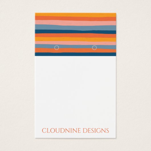 Rainbow Line Earring Ketting Jewelry Display Card Visitekaartje (Voorkant)