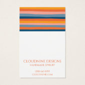 Rainbow Line Earring Ketting Jewelry Display Card Visitekaartje (Achterkant)