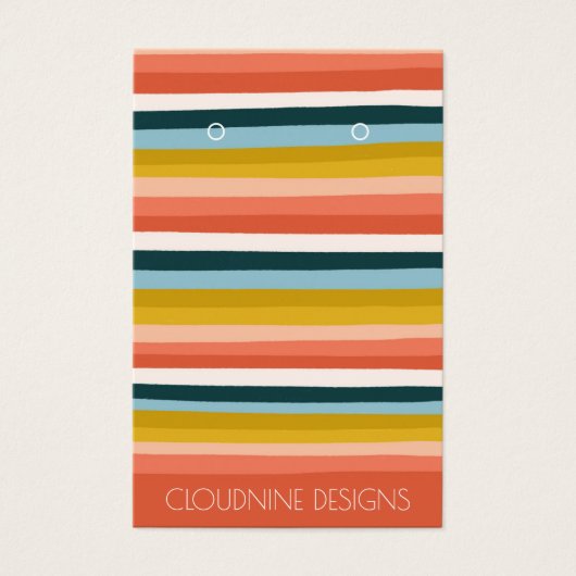 Rainbow Line Earring Ketting Jewelry Display Card Visitekaartje (Voorkant)