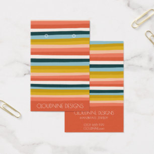 Rainbow Line Earring Ketting Jewelry Display Card Visitekaartje