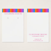 Rainbow Line Earring Ketting Jewelry Display Card Visitekaartje (Voorkant /achterkant)