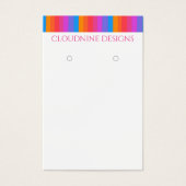 Rainbow Line Earring Ketting Jewelry Display Card Visitekaartje (Voorkant)
