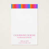 Rainbow Line Earring Ketting Jewelry Display Card Visitekaartje (Achterkant)