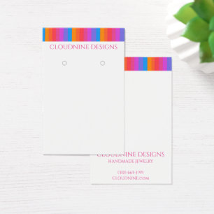Rainbow Line Earring Ketting Jewelry Display Card Visitekaartje