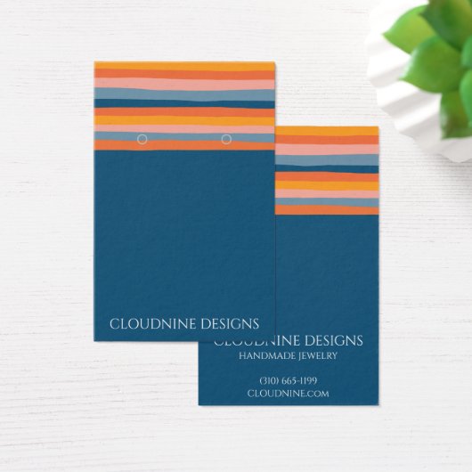 Rainbow Line Earring Ketting Jewelry Display Card Visitekaartje (Bureau)