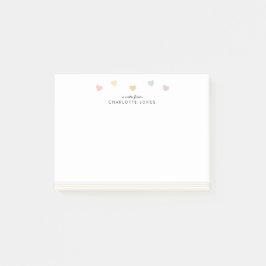 Rainbow Line Hearts Post-it® Notes