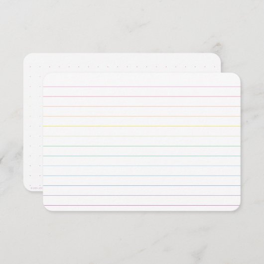 Rainbow Lined Bedankt Kaart met Dot Grid Achterzij (Voorkant / Achterkant)