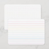 Rainbow Lined Flat Kaart met Dot Grid (Voorkant / Achterkant)