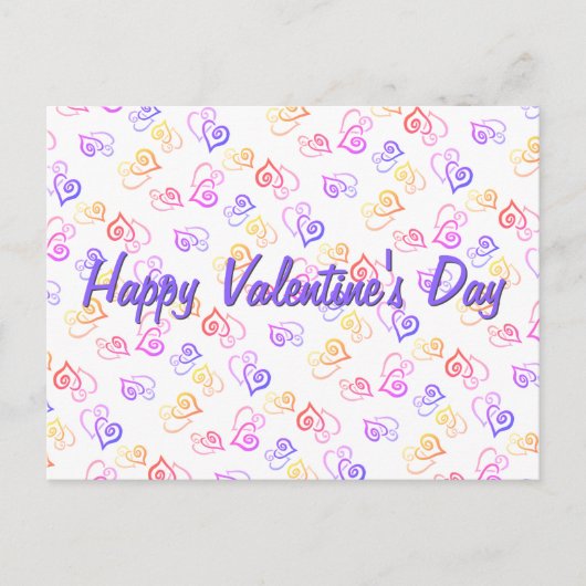 Rainbow Linked Heart Pattern Artwork Sjabloon (Voorkant)