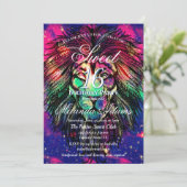 Rainbow Lion Hipster Galaxy Kaart (Staand voorkant)