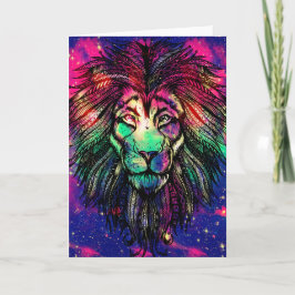 Rainbow Lion Hipster Galaxy Kaart