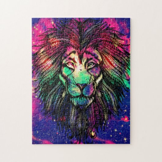 Rainbow Lion Hipster Galaxy Legpuzzel (Verticaal)