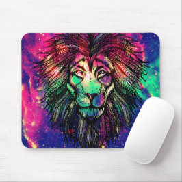Rainbow Lion Hipster Galaxy Muismat