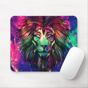 Rainbow Lion Hipster Galaxy Muismat
