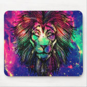 Rainbow Lion Hipster Galaxy Muismat (Voorkant)