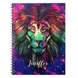 Rainbow Lion Hipster Galaxy Notitieboek