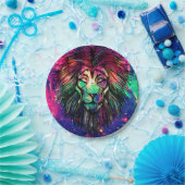 Rainbow Lion Hipster Galaxy Papieren Bordje (Feest)