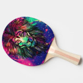 Rainbow Lion Hipster Galaxy Tafeltennisbatje (Zijkant)