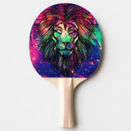 Rainbow Lion Hipster Galaxy Tafeltennisbatje
