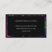 Rainbow Lion Hipster Galaxy Visitekaartje (Achterkant)