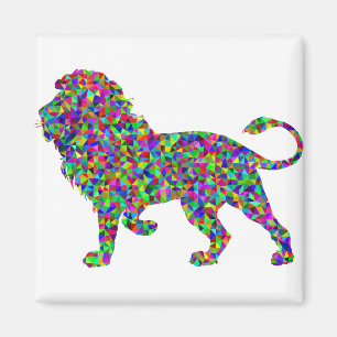 Rainbow Lion Magneet
