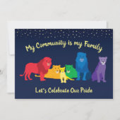 Rainbow Lion Pride LGBT Pride Party Kaart (Voorkant)