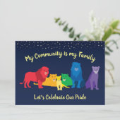 Rainbow Lion Pride LGBT Pride Party Kaart (Staand voorkant)