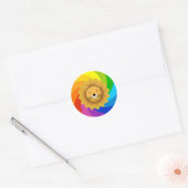 Rainbow Lion Ronde Sticker (Envelop)