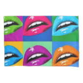 Rainbow Lips Art Nouveau Pop Style Kussensloop (Voorkant)